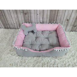 Caminha Rosa G Pet Cinza Claro Cama com Ziper Lavável G - 2