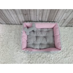 Caminha Rosa G Pet Cinza Claro Cama com Ziper Lavável G - 3