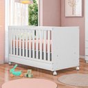 Ver imagem 5 de Quarto para Bebê Completo 2 Peças Guarda-Roupa com Cômoda e Berço Doce Sonho Branco