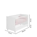Ver imagem 3 de Quarto para Bebê Completo 2 Peças Guarda-Roupa com Cômoda e Berço Doce Sonho Branco