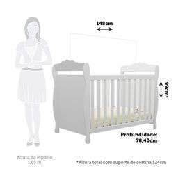 Berço Mini Cama 3 em 1 Americano 100% MDF Cocada - 5