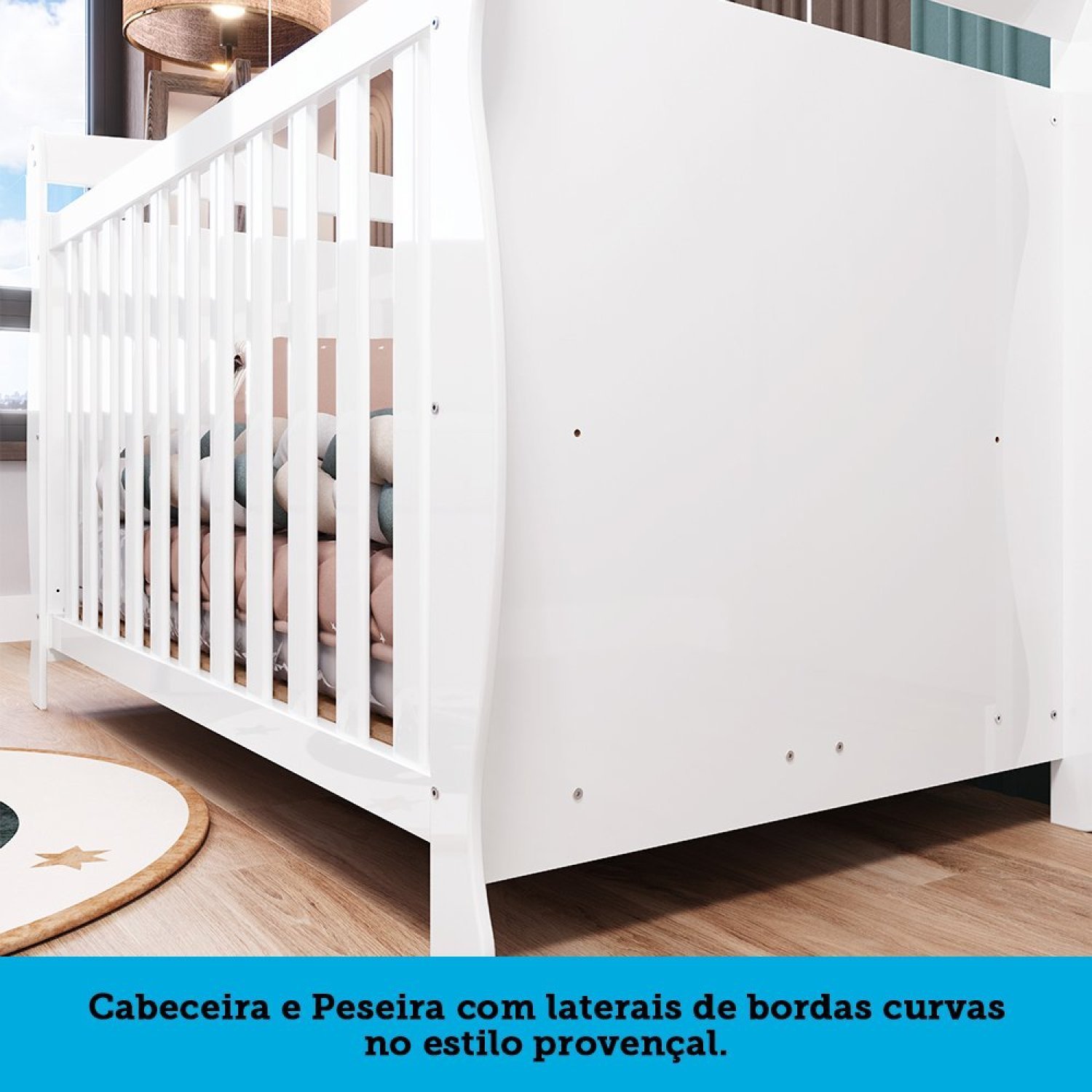 Berço Mini Cama 3 em 1 Americano 100% MDF Cocada - 11