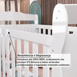 Berço Mini Cama 3 em 1 Americano 100% MDF Cocada - 8