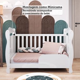 Berço Mini Cama 3 em 1 Americano 100% MDF Cocada - 7
