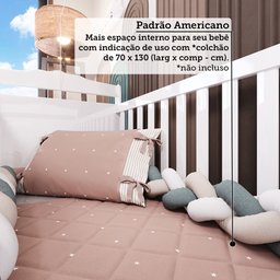 Berço Mini Cama 3 em 1 Americano 100% MDF Cocada - 11