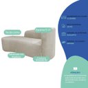 Ver imagem 3 de Kit Divã Recamier Orgânico França 160cm Lado Esquerdo e 2 Poltronas Amore Linho