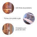 Ver imagem 2 de Estante Home para TV até 70 Polegadas com LED e Cristaleira Arezzo Yescasa