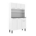 Ver imagem 1 de Cozinha de Aço Compacta 6 Portas 1 Gaveta Branco Bertolini