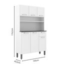 Ver imagem 2 de Cozinha de Aço Compacta 6 Portas 1 Gaveta Branco Bertolini