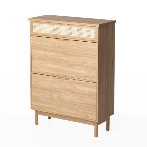 Sapateira Kaki 2 Portas 1 Gaveta 100% MDF 88 cm X 35 cm Tauari - Telinha Portuguesa