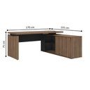 Ver imagem 2 de Mesa em L Joinville e Balcão 4 Portas Nogal Preto