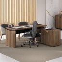 Ver imagem 4 de Mesa em L Joinville e Balcão 4 Portas Nogal Preto