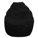 Ver imagem 1 de Puff Pera Cheio Corino Preto - Dominic Decor