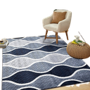 Ver imagem 1 de Tapete Flannel Sala Quarto Luxo Macio 2,00x1,40 chumbo e branco