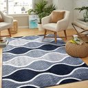 Ver imagem 2 de Tapete Flannel Sala Quarto Luxo Macio 2,00x1,40 chumbo e branco