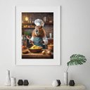 Ver imagem 2 de Quadro Capivara Cozinhando - 60x48cm:moldura Preta