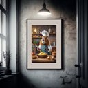 Ver imagem 1 de Quadro Capivara Cozinhando - 60x48cm:moldura Preta