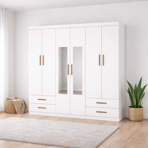 Guarda Roupa 6 Portas 4 Gav 2 Espelhos Allure -grand Line