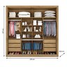 Guarda Roupa Sevilha 1 Porta com Espelho Mdf - Mademarcs - 6