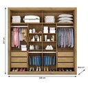 Ver imagem 6 de Guarda Roupa Sevilha 1 Porta com Espelho Mdf - Mademarcs