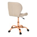 Ver imagem 2 de Cadeira Office Eiffel Slim Base Giratória Nude - Red Gold