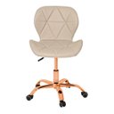 Ver imagem 3 de Cadeira Office Eiffel Slim Base Giratória Nude - Red Gold