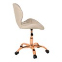 Ver imagem 4 de Cadeira Office Eiffel Slim Base Giratória Nude - Red Gold