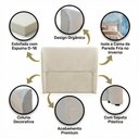 Ver imagem 3 de Cabeceira para Cama Box Casal Padrão Liah 140cm Bouclê Bege - Desk Design