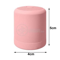 Mini Caixa Som Potente Little Fun Tws Macaron V5 Rosa - 1