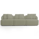Ver imagem 3 de Sofá 3 Lugares para Sala de Estar Living 228cm Arlo F04 Bouclê Oliva - Lyam Decor