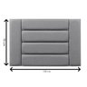 Cabeceira Cama Solteiro Completa Conjunto Placa Modulada Adesiva Mdf Hdf Estofada Quarto Cinza Bege - 2
