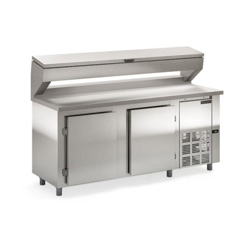 Balcão Refrigerado Gelopar GBPZ200TAI 200L 2 Portas Inox 220V