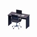 Ver imagem 2 de Mesa Retangular Escritório 120cm X 60cm Pé Painel F5 Office Cor:preto