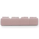 Ver mais imagens de Sofá 5 Lugares com Chaise Direito Sala Living 388cm Arlo F04 Veludo Rosê - Lyam Decor