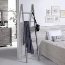 Ver imagem 2 de Escada Decorativa Porta-Roupas de Madeira Maciça Cinza Lavado