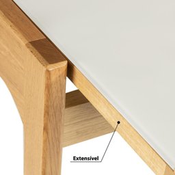 Mesa de Jantar Extensível 54cm até 108cm com Vidro Casatema MadeiraOriginals - 5 Mesa de Jantar Extensível 54cm até 108cm com Vidro Casatema MadeiraOriginals - 5
