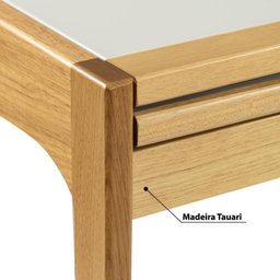 Mesa de Jantar Extensível 54cm até 108cm com Vidro Casatema MadeiraOriginals - 6 Mesa de Jantar Extensível 54cm até 108cm com Vidro Casatema MadeiraOriginals - 6