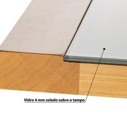 Mesa de Jantar Extensível 54cm até 108cm com Vidro Casatema MadeiraOriginals - 7 Mesa de Jantar Extensível 54cm até 108cm com Vidro Casatema MadeiraOriginals - 7