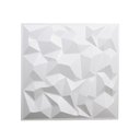 Ver imagem 2 de Kit 10 Placas Revestimento de Parede PVC 3d Alto Relevo Diamante Branco