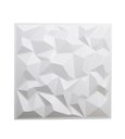 Ver imagem 2 de Kit 10 Placas Revestimento de Parede PVC 3d Alto Relevo Diamante Branco