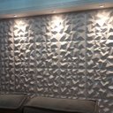 Ver imagem 1 de Kit 10 Placas Revestimento de Parede PVC 3d Alto Relevo Diamante Branco