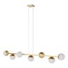 Luminaria de Teto Pendente Jabuticaba 7 Globos Vidro - Bivolt - Dourado - 110v/220v - 4