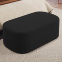 Ver imagem 2 de Puff Decorativo Orgânico para Living Quarto 100cm Doha W01 Suede Preto - Lyam Decor