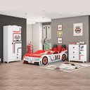 Ver imagem 6 de Cômoda Infantil Fast Car 1 Porta 4 Gavetas Branco