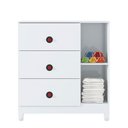 Ver imagem 5 de Cômoda Infantil Fast Car 1 Porta 4 Gavetas Branco