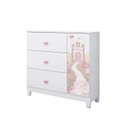 Ver imagem 2 de Cômoda Infantil Sophia 1 Porta 4 Gavetas Branco