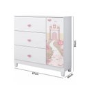 Ver imagem 3 de Cômoda Infantil Sophia 1 Porta 4 Gavetas Branco