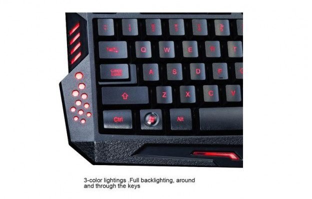 KB-USB-MARVO-K636 - Marvo K636 Wired USB2.0 3-Color Backlight Membrane Gaming Keyboard