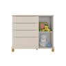 Cômoda Infantil Melody Decor 4 Gavetas 1 Porta Móveis Estrela - 5