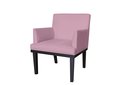 Ver imagem 2 de Kit 2 Poltronas Decorativa Vitória Suede Rosê Pés Madeira Ms Decor